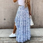 Bohemian Print Skirt White Sale