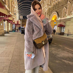 Oversized Belted Faux Fur Coat