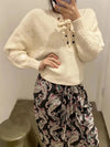 Keyhole Lace Knitted Jumper