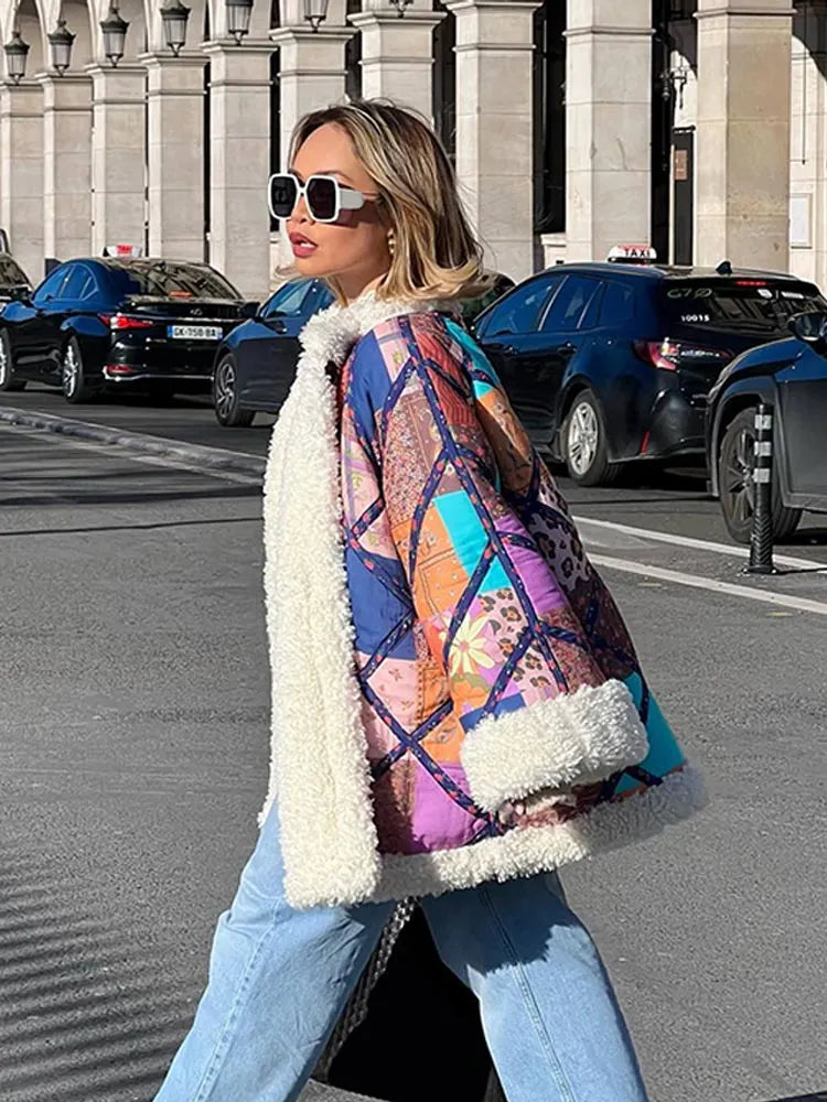 Multicoloured Patchwork Coat