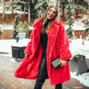 Oversized Belted Faux Fur Coat