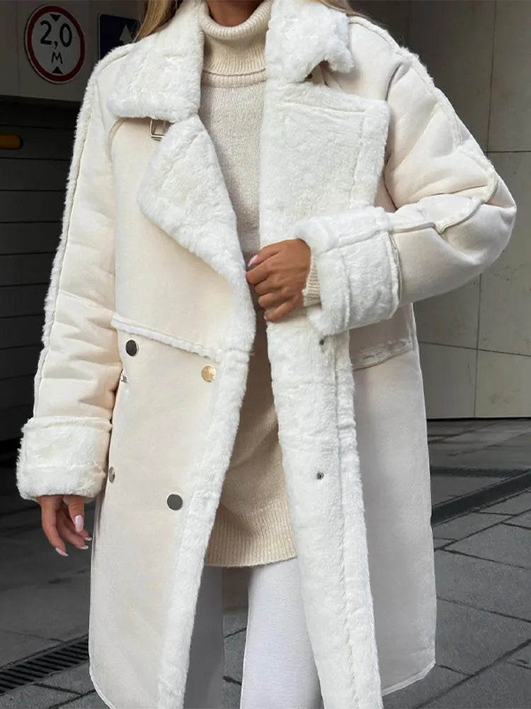 Faux lambs wool coat online