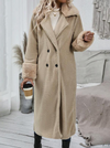 Long Double Breasted Teddy Coat