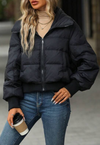 Short Zip Up Puffer Coat