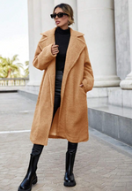 Long Side Pocket Teddy Coat