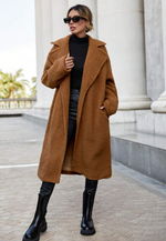 Long Side Pocket Teddy Coat