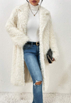 Long Fuzzy Teddy Coat