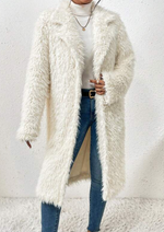 Long Fuzzy Teddy Coat