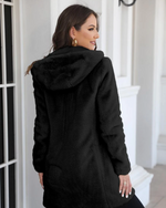 Zip Up Faux Fur Coat