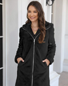 Zip Up Faux Fur Coat