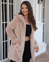 Zip Up Faux Fur Coat