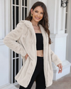 Zip Up Faux Fur Coat