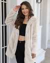 Zip Up Faux Fur Coat