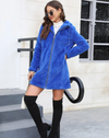 Zip Up Faux Fur Coat