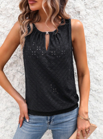 Hollow Out Embroidery Tank Top