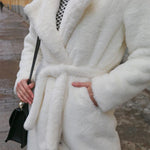 Oversized Belted Faux Fur Coat