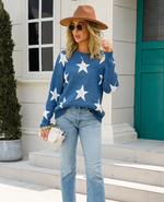 Knitted Long Sleeve Star Cardigan