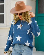 Knitted Long Sleeve Star Cardigan