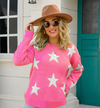 Knitted Long Sleeve Star Cardigan