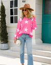 Knitted Long Sleeve Star Cardigan