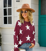 Knitted Long Sleeve Star Cardigan