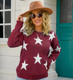 Knitted Long Sleeve Star Cardigan