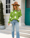 Knitted Long Sleeve Star Cardigan