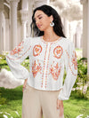 Floral Embroidery Blouse