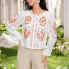 Floral Embroidery Blouse