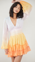 Colourful Gradient Ruffle Mini Dress