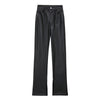 High Waist Faux Leather Trousers