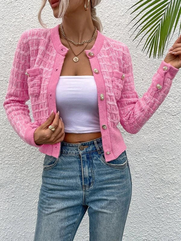 Woven Knit Cardigan