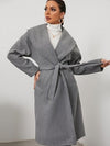 Belted Oversized Hooded Coat