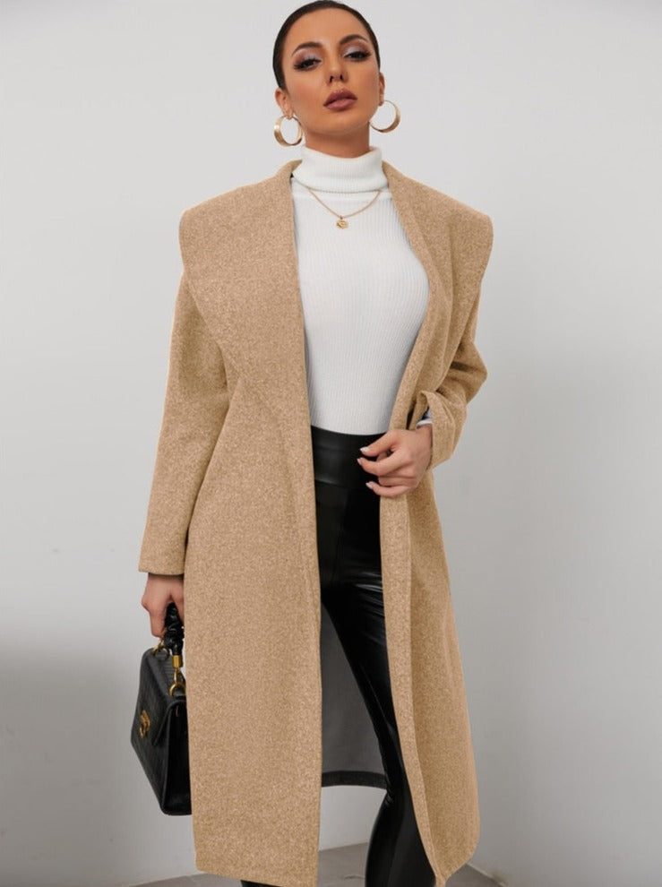 Belted Oversized Hooded Coat