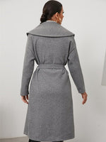 Belted Oversized Hooded Coat