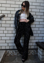 Sequin Wide Leg Pants