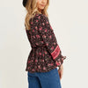 V Neck Floral Print Shirt