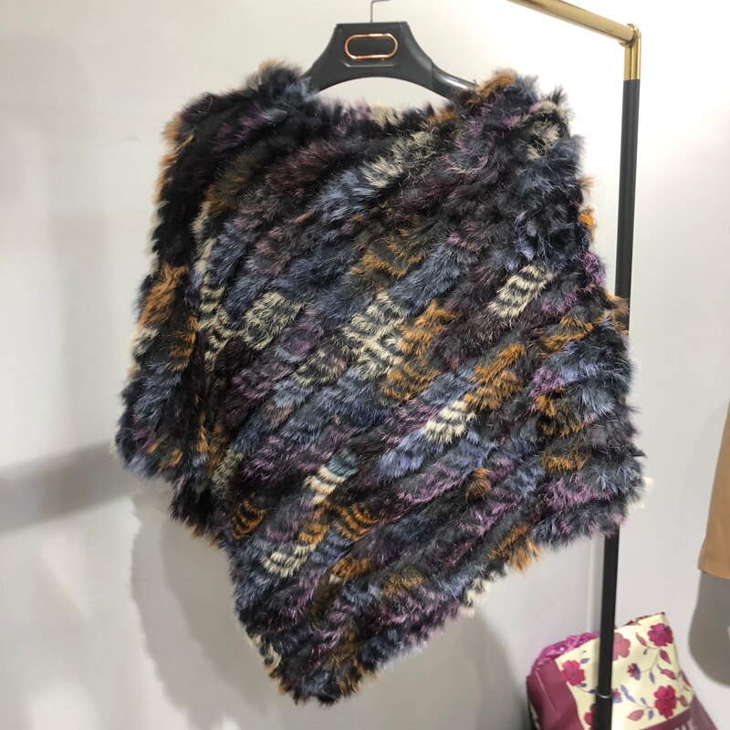 Fur Knitted Poncho