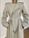 Faux Leather Trench Coat