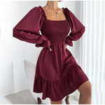 Long Sleeve Square Neck Dress