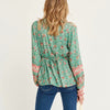 V Neck Floral Print Shirt