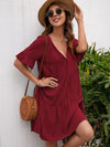 Tassel tiered mini dress