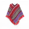 Zigzag fringe edge poncho