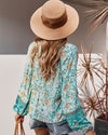 Bohemian Floral Print Blouse