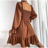 Long Sleeve Square Neck Dress