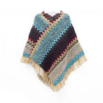 Zigzag fringe edge poncho