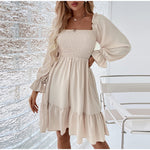 Long Sleeve Square Neck Dress