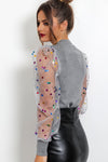 Sequin Puff Sleeve Shirt