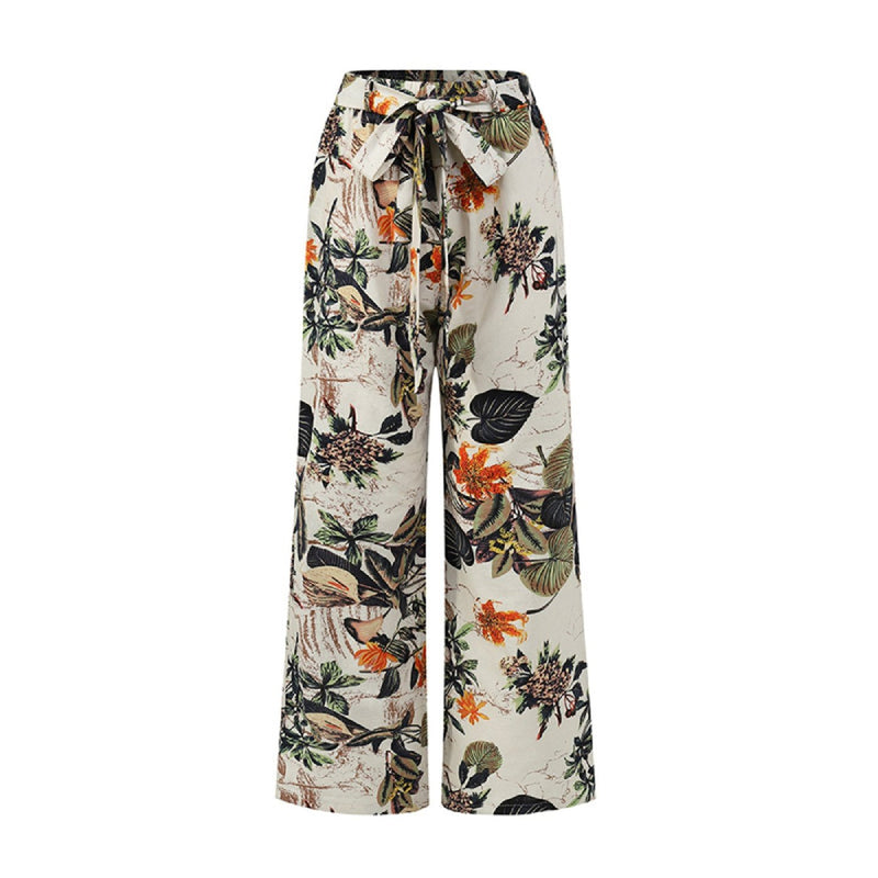 Floral Linen Trousers