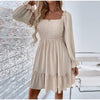 Long Sleeve Square Neck Dress